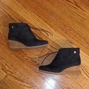 Women's Black Wedge Ankle Boots